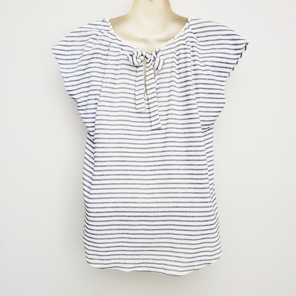 LC Lauren Conrad Striped Scoop Neck size M - Picture 3 of 5
